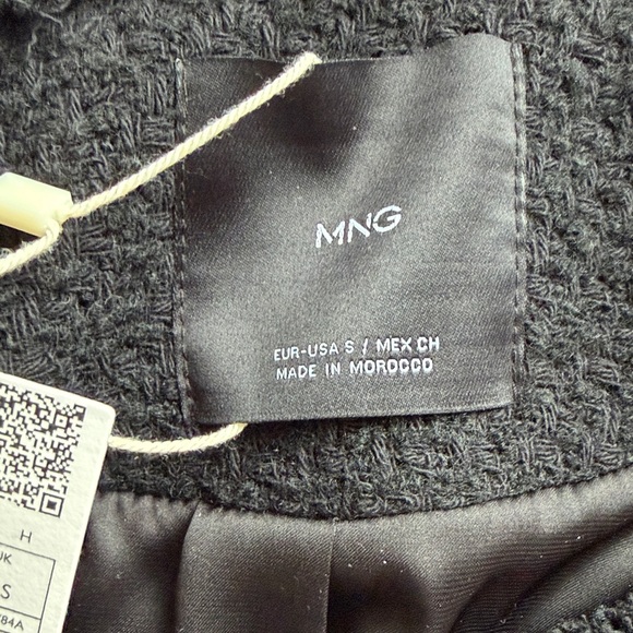 Black Tweed Jacket with Gold Buttons - Size Small - Picture 8 of 9